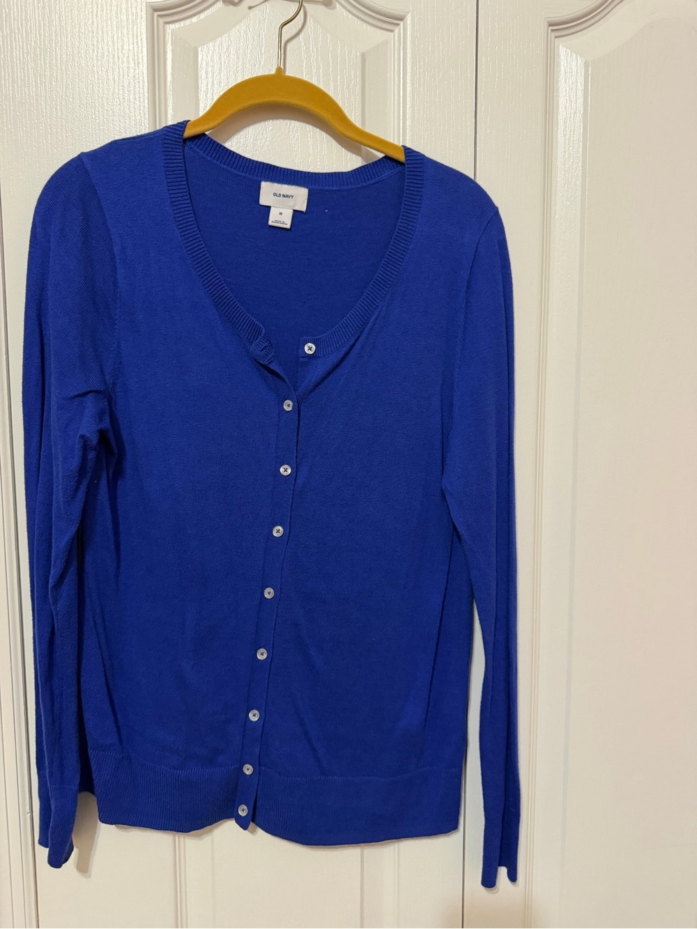 Old Navy Women's Royal Blue V-Neck Button Cardigan